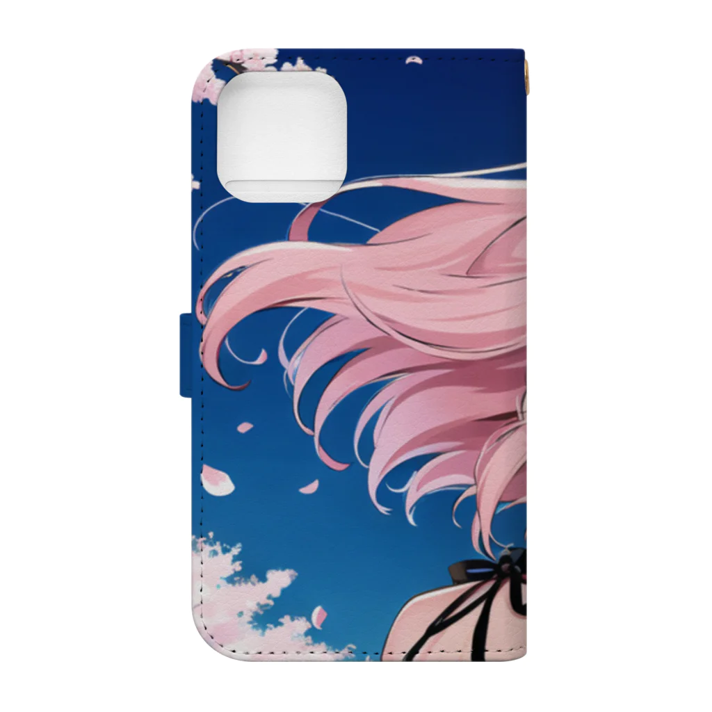 MIKAN369の桜子 Book-Style Smartphone Case :back