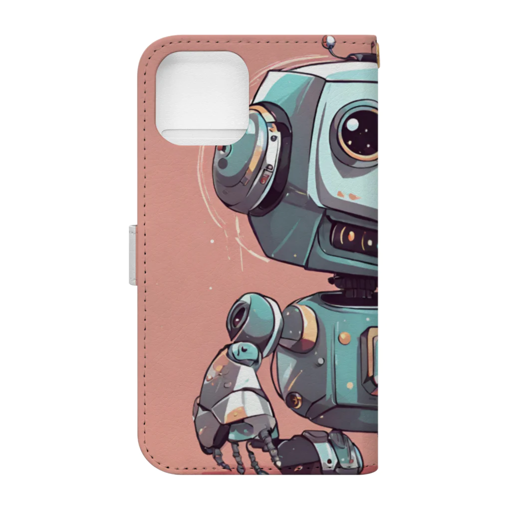 tooru0377のVuittonぽいロボットらしい Book-Style Smartphone Case :back