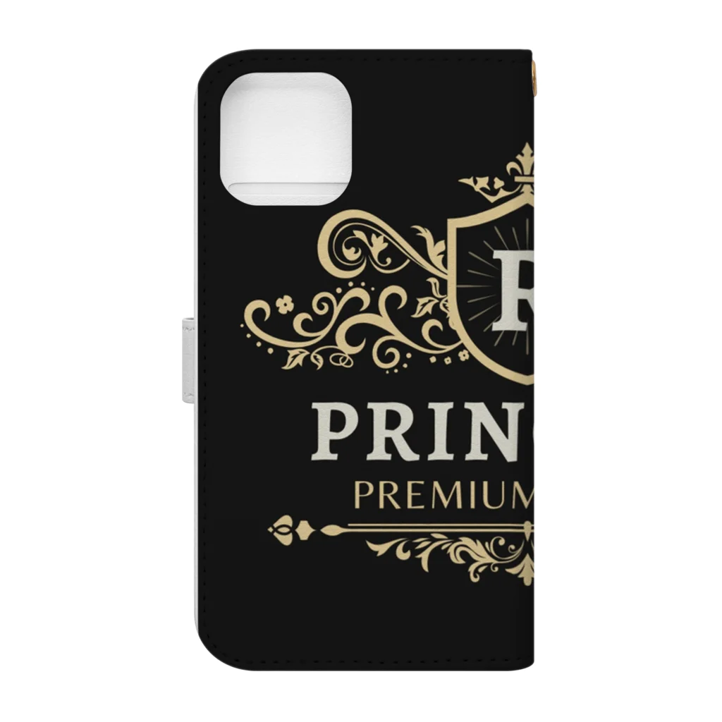 ROYAL Princessのゴージャスロゴブランド Book-Style Smartphone Case :back