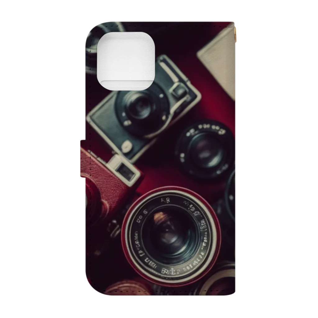 pooonchikiのヴィンテージカメラ Book-Style Smartphone Case :back