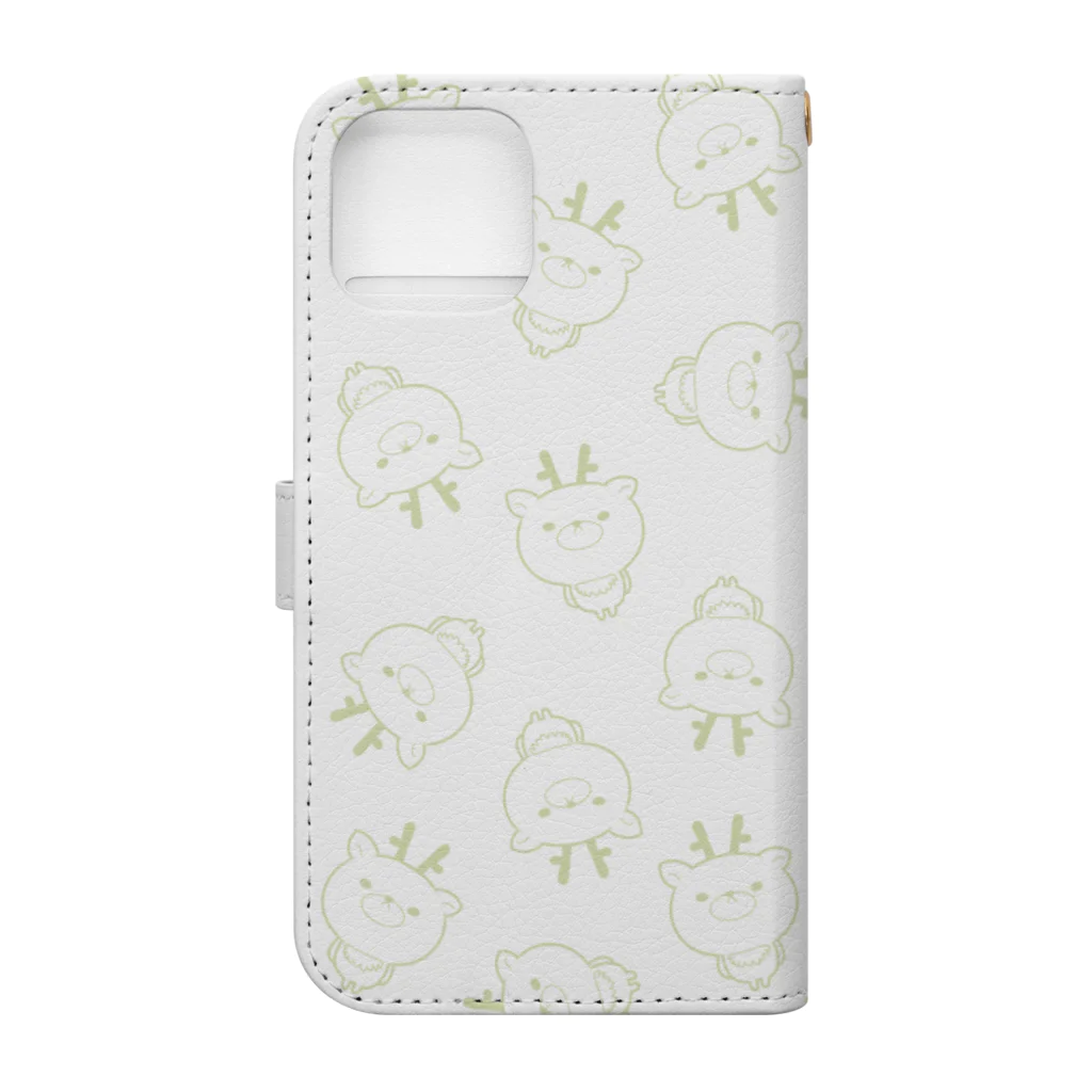 くまころフレンズ（Hal）のくまころフレンズ＊シカくん Book-Style Smartphone Case :back