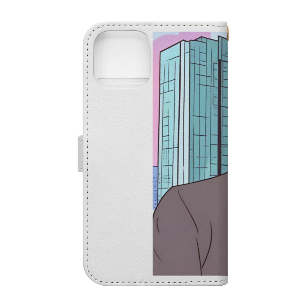 なお（ｻﾗﾘｰﾏﾝ）＠AI使って情報発信中の夕焼けサラリーマン Book-Style Smartphone Case :back