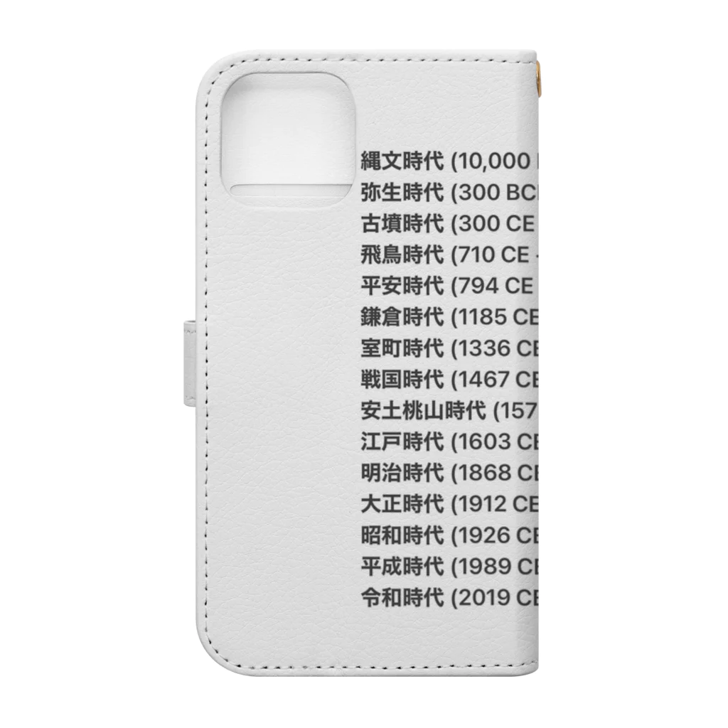 コロ助の日本の年号一覧 Book-Style Smartphone Case :back