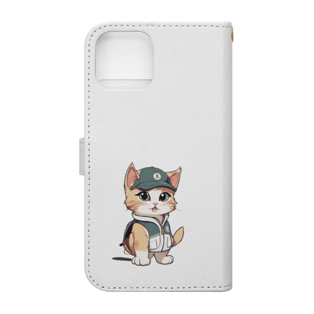 seeeeeの猫ゴルファー2 Book-Style Smartphone Case :back