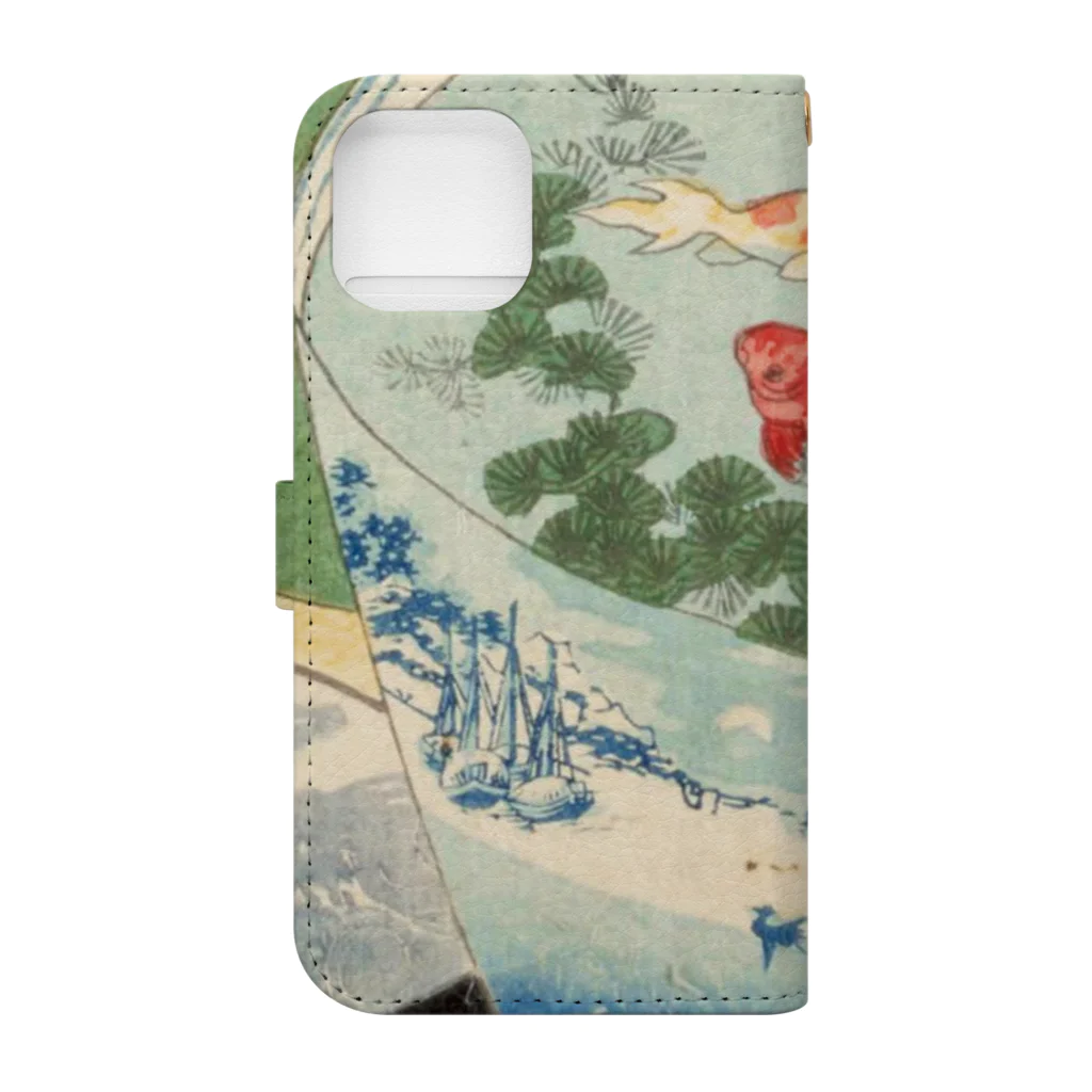 浮世絵ショップ のどぐろ　UKIYOE SHOP NODOGUROの金魚　あつまけんしみたて五節句 / Atsumaken Shimitate Gosekku 手帳型スマホケースの裏面