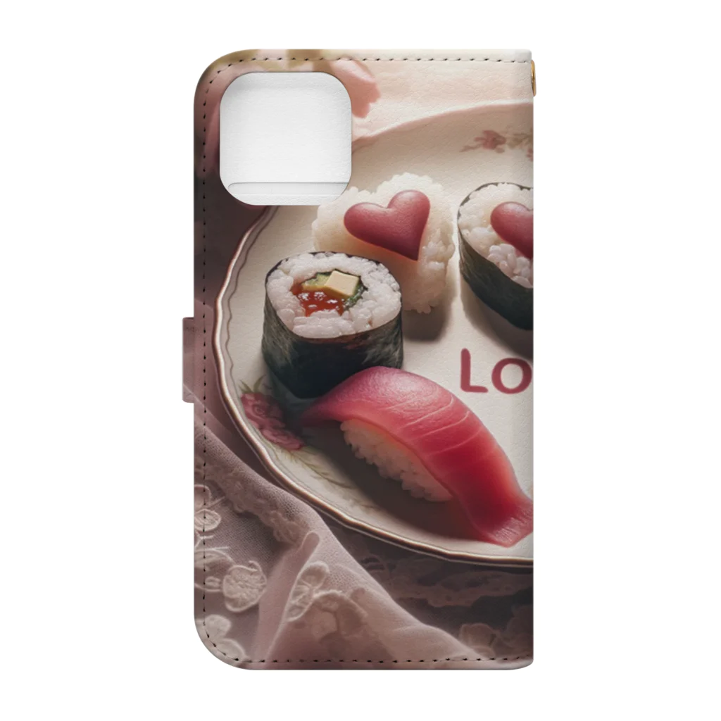 KuraKura2の寿司LOVE♡ Book-Style Smartphone Case :back