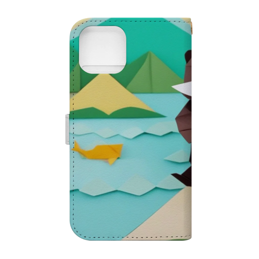 yumiceのice meets オリガミカワウソ Book-Style Smartphone Case :back