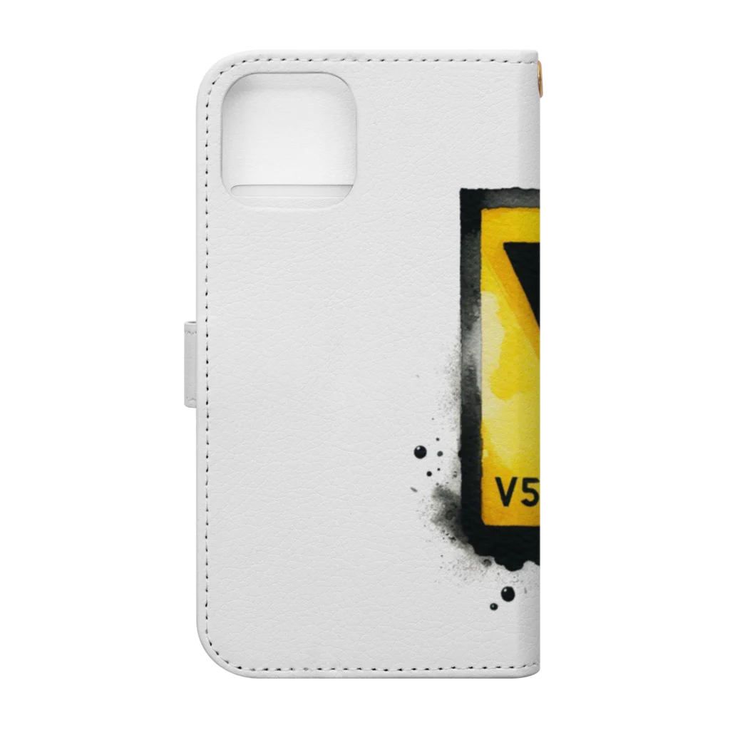 science closet（科学×ファッション）の元素シリーズ　~バナジウム V~ Book-Style Smartphone Case :back