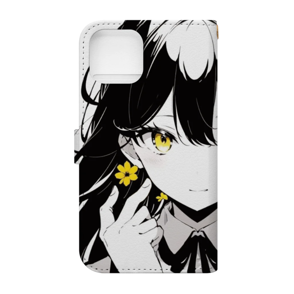 uinoe（ウイノエ）の憂いのスポットカラー Book-Style Smartphone Case :back