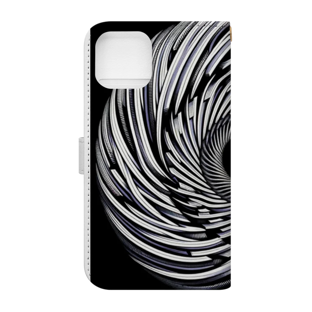Dexsterのoptical illusion 01 Book-Style Smartphone Case :back
