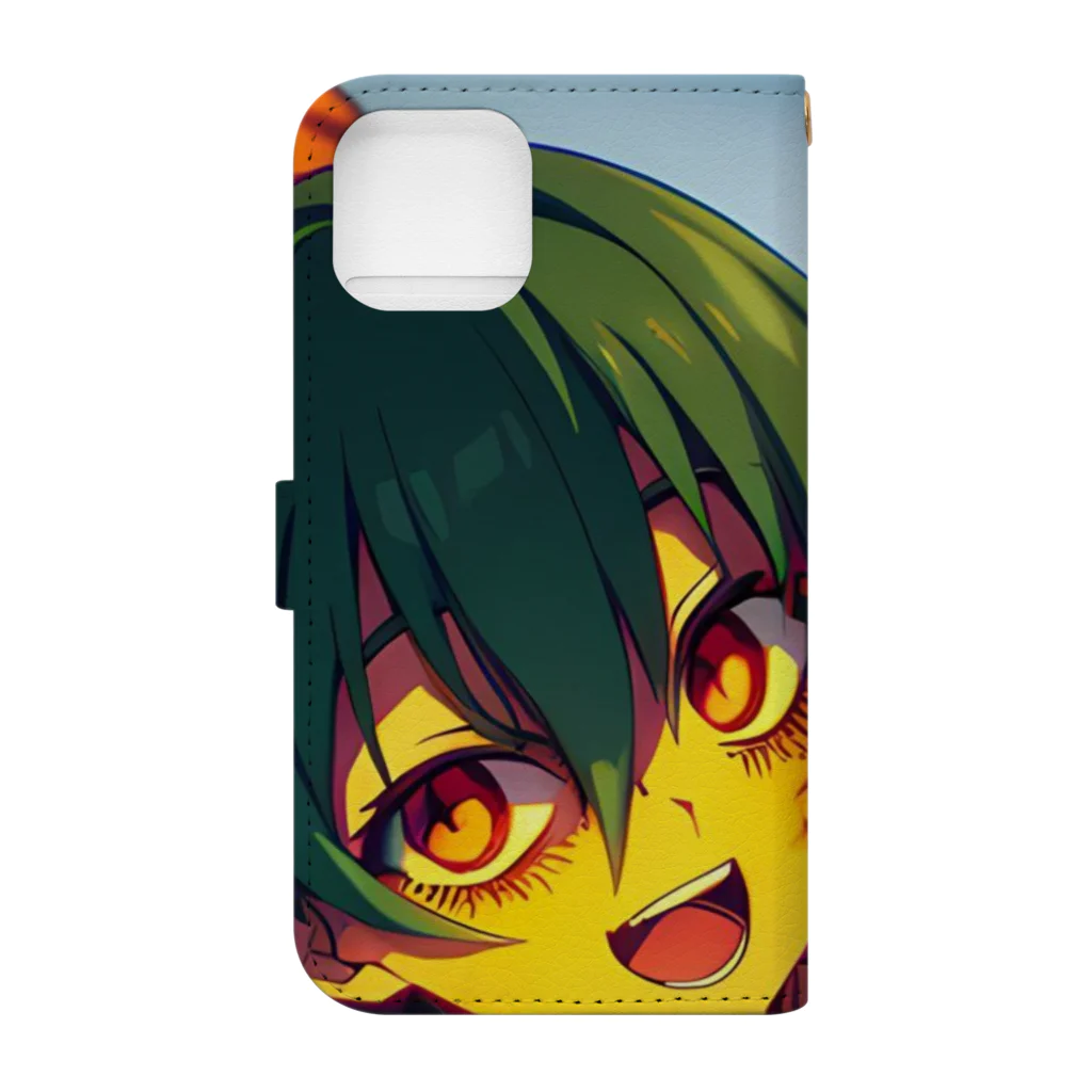 ほっこりアニメマートのゾンビィ～6 Book-Style Smartphone Case :back