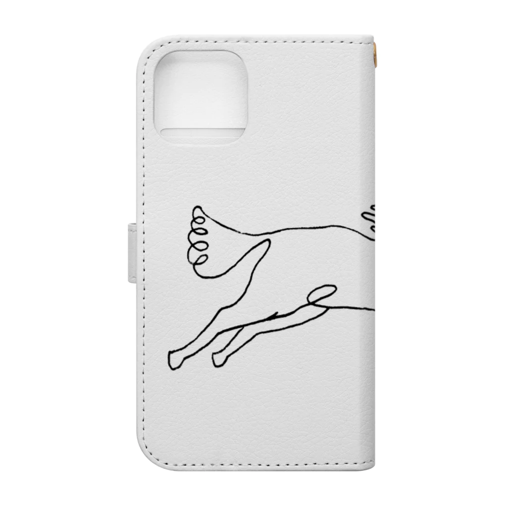 seki_takoyakiの走る馬くん Book-Style Smartphone Case :back