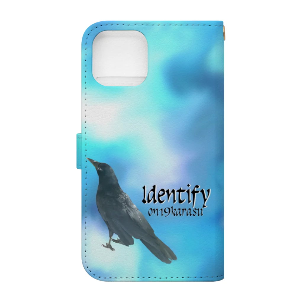 カラスのクッピのIdentify Crow☆カラスのタビ Book-Style Smartphone Case :back