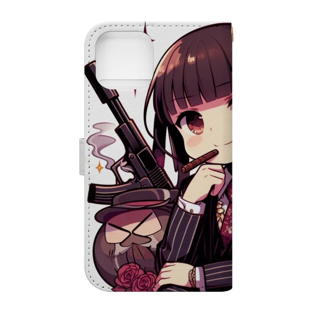 推しの美少女とアイドルのマフィア系少女 Book-Style Smartphone Case :back