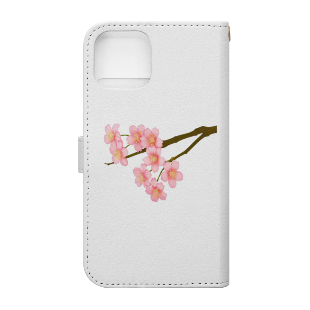 紅藤コミミズクの桜 Book-Style Smartphone Case :back