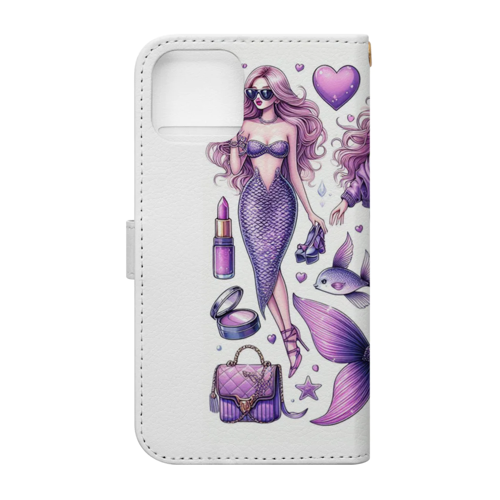 run-mermaidのセクシーマーメイド Book-Style Smartphone Case :back
