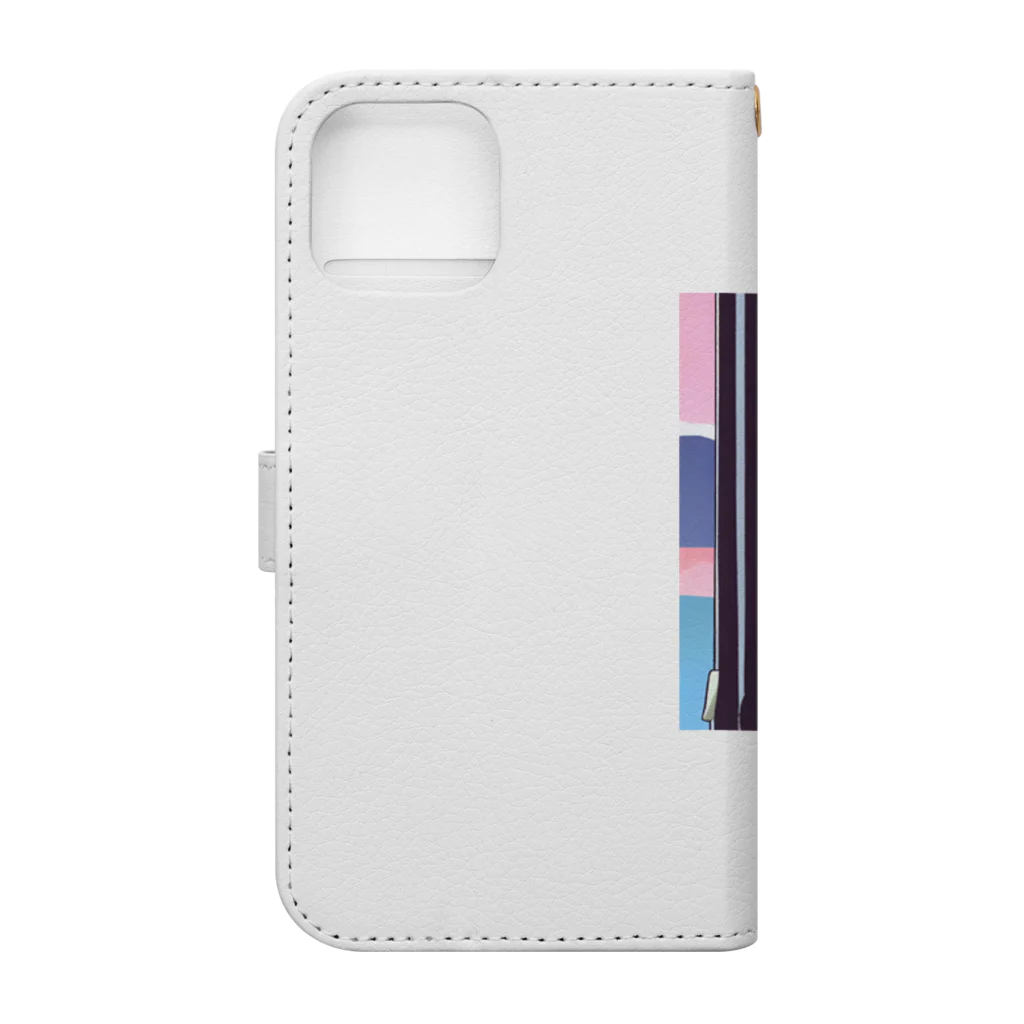 SORATOBI_YAKANの車窓とヤカン Book-Style Smartphone Case :back