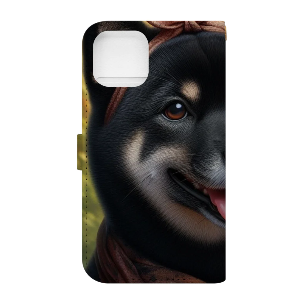 ANTARESの今日も美人な柴犬 Book-Style Smartphone Case :back