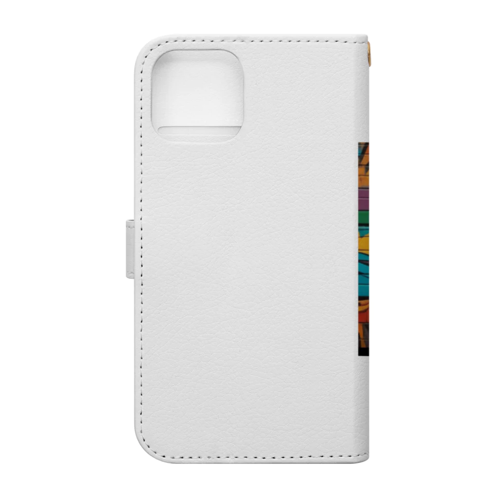 テフラんずのサイケデリックアート Book-Style Smartphone Case :back