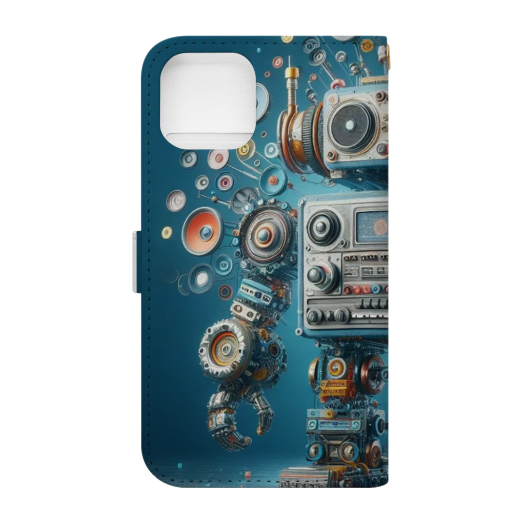 show0504のロボット Book-Style Smartphone Case :back