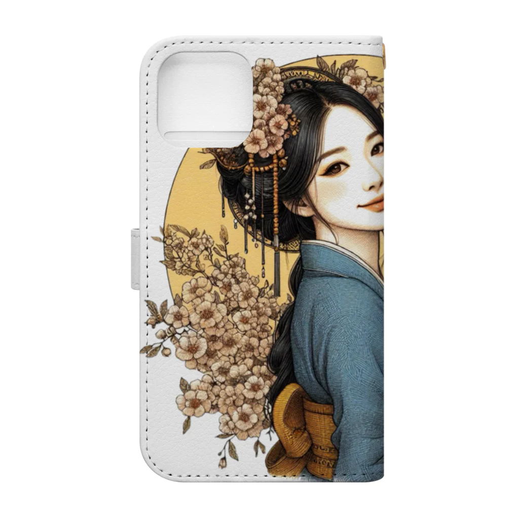 柴とか柴とか柴とか柴犬。の和美人としばいぬ。２ Book-Style Smartphone Case :back