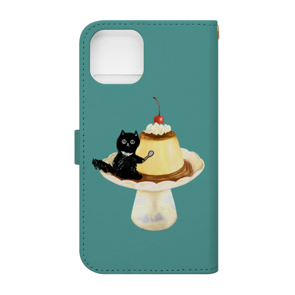 pudding lover catのpudding lover cat タンゴ (レトロプリン) Book-Style Smartphone Case :back