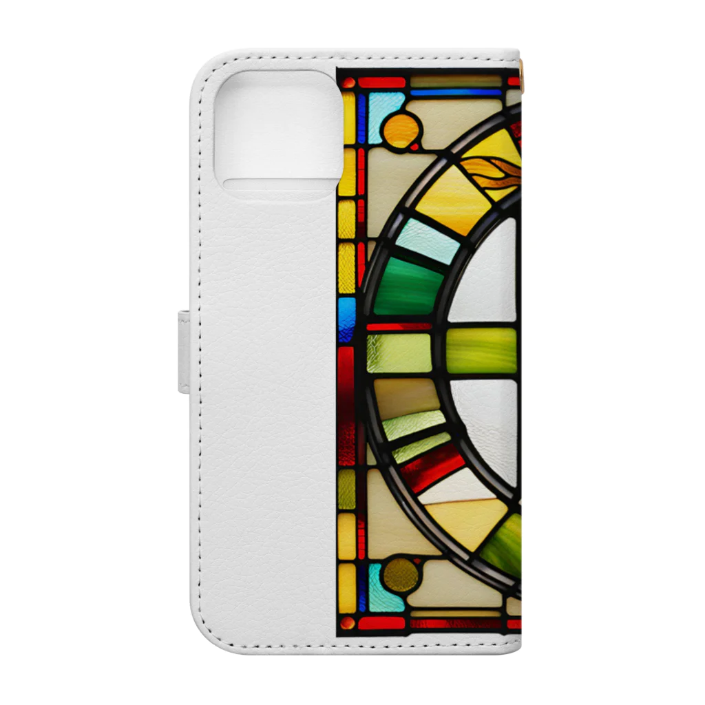 alphabet stained glassのstained glass S 手帳型スマホケースの裏面