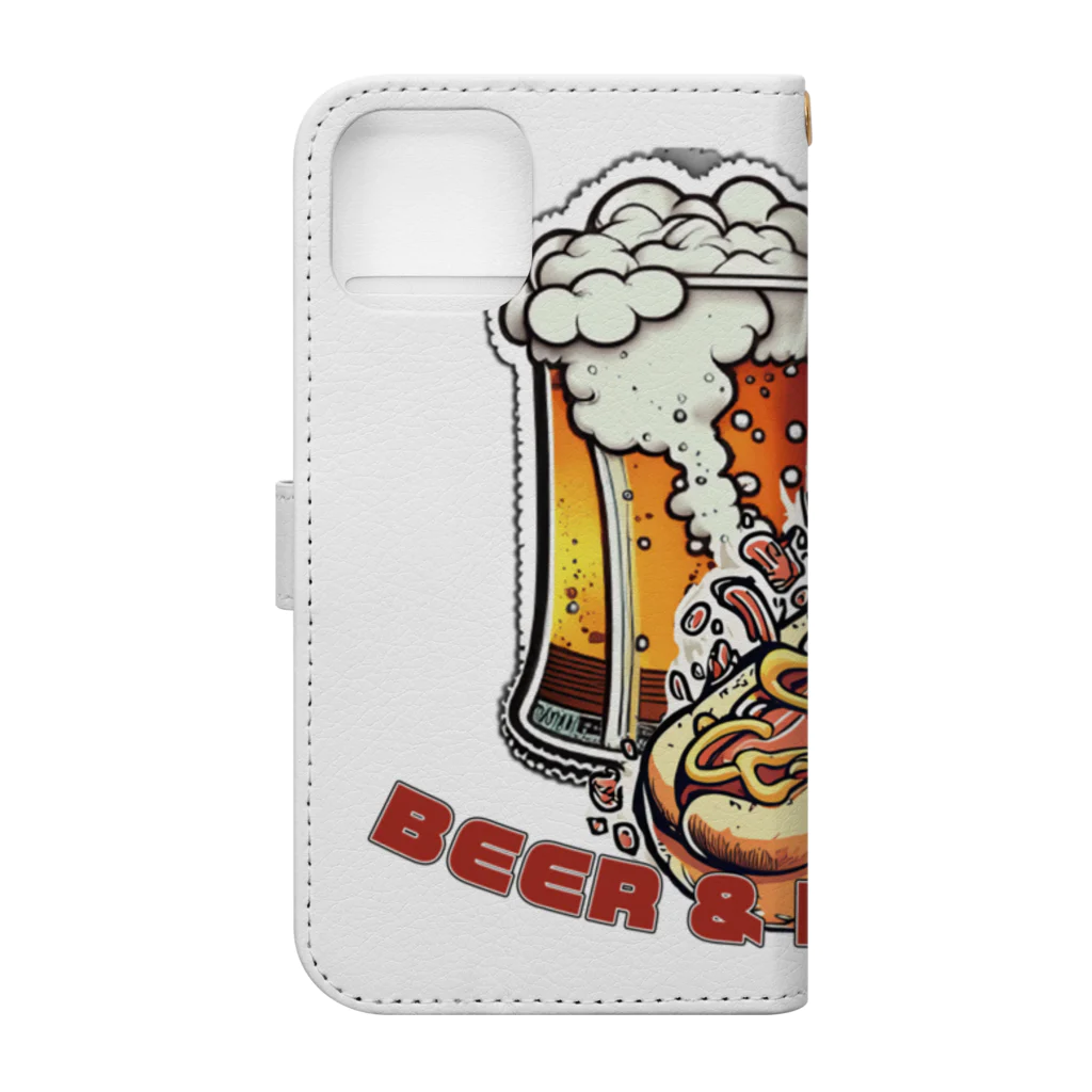 Ingaのビール＆ホットドック Book-Style Smartphone Case :back