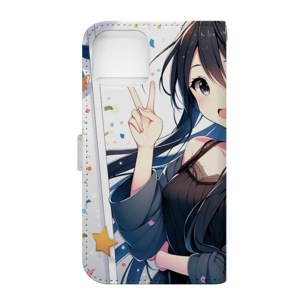 anime1のスーパーアイドルゆいちゃん Book-Style Smartphone Case :back