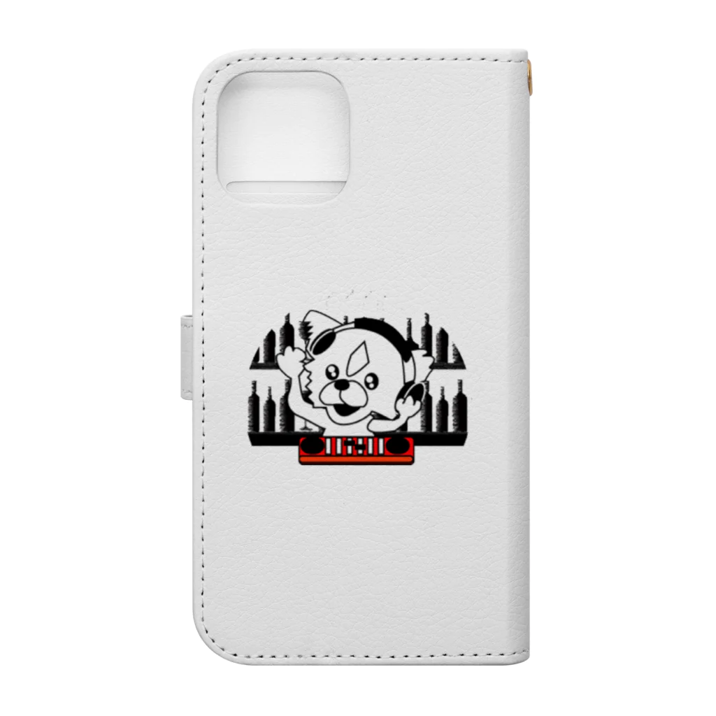 ＤJ犬のチーくんグッズのDJわんこのチーくん Book-Style Smartphone Case :back