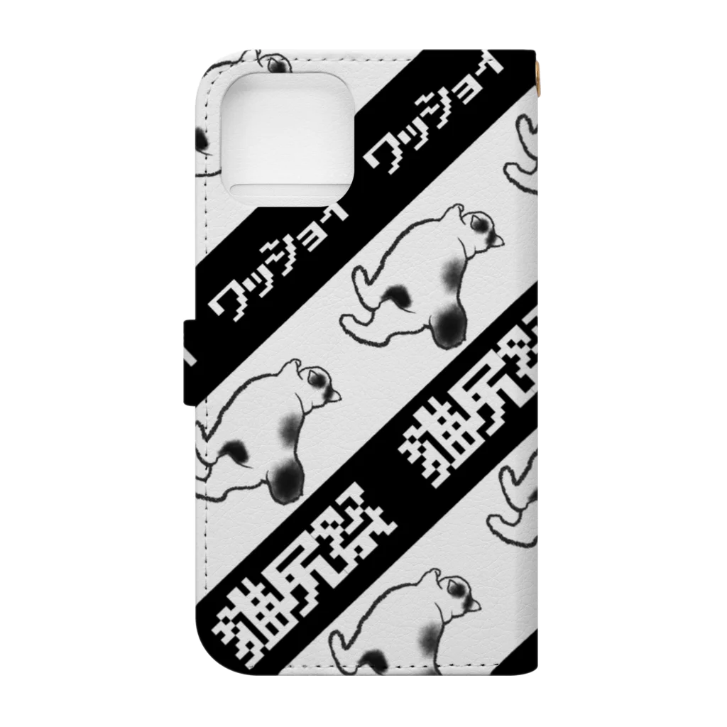 matatabi stepのワッショイ猫尻祭 SE Book-Style Smartphone Case :back