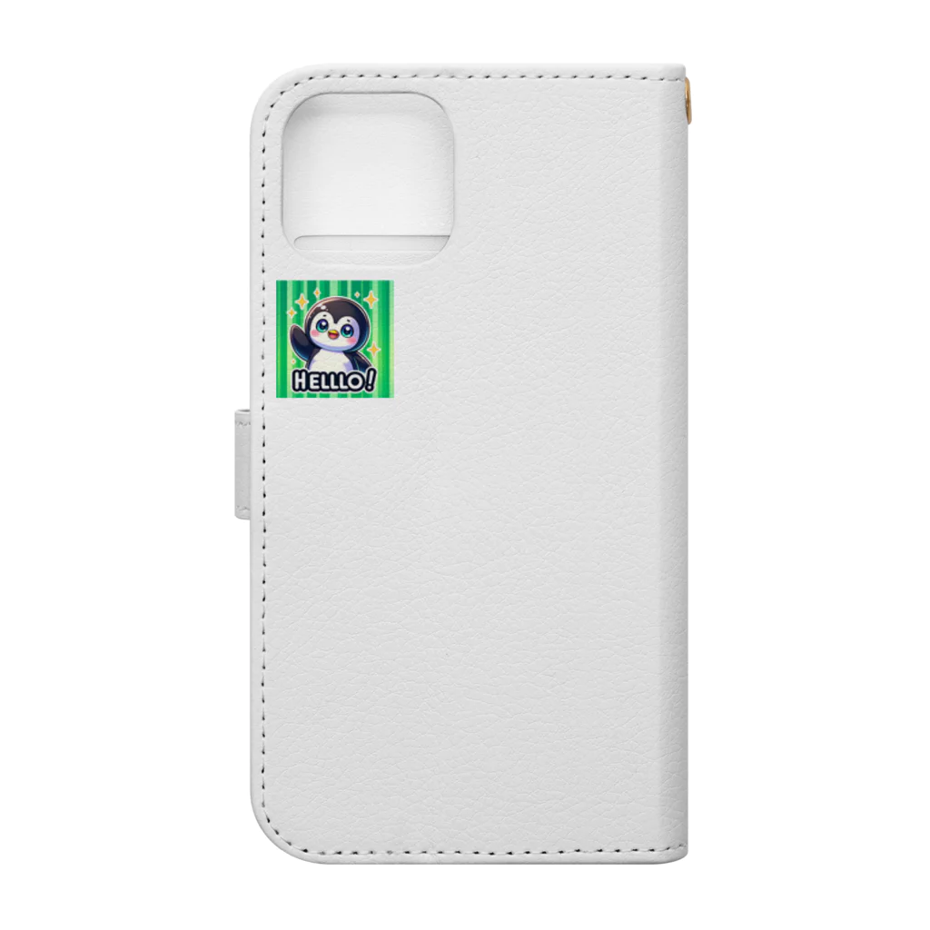 kaeruko0304mamaのハローペンギン Book-Style Smartphone Case :back