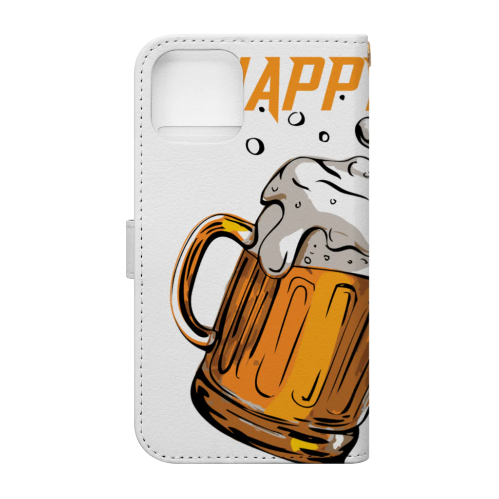 JUNK_HEDDのビールでハッピー Book-Style Smartphone Case :back