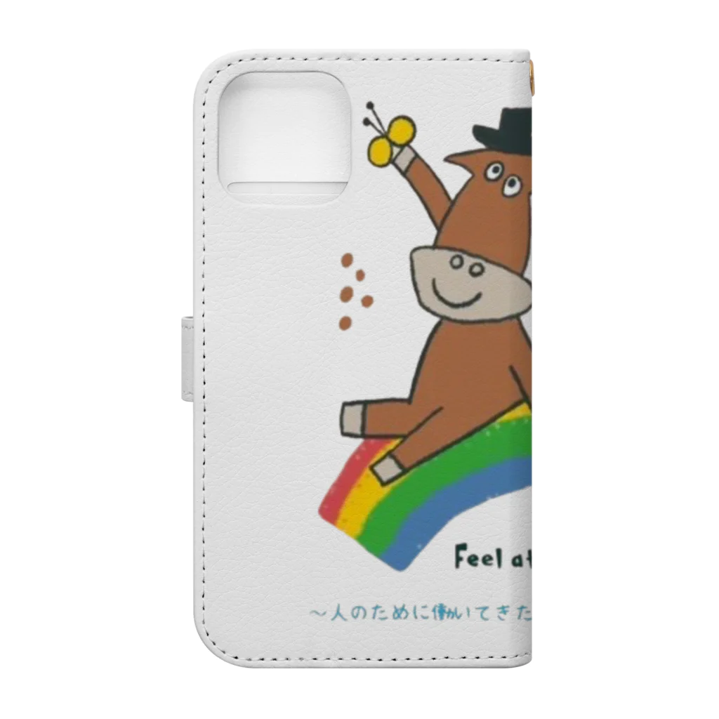 Feel at home🍀のホルちゃんとジャージーちゃん Book-Style Smartphone Case :back