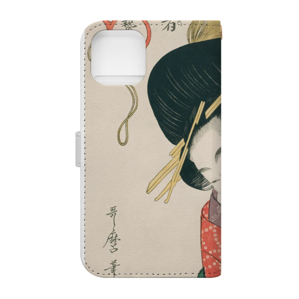 寿めでたや(ukiyoe)の浮世絵：喜多川歌麿_＜教訓親の目鑑＞ Book-Style Smartphone Case :back