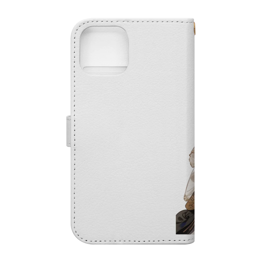 AQUAMETAVERSEのロイヤルドレスを着た美少女　Tomoe bb 2712 Book-Style Smartphone Case :back