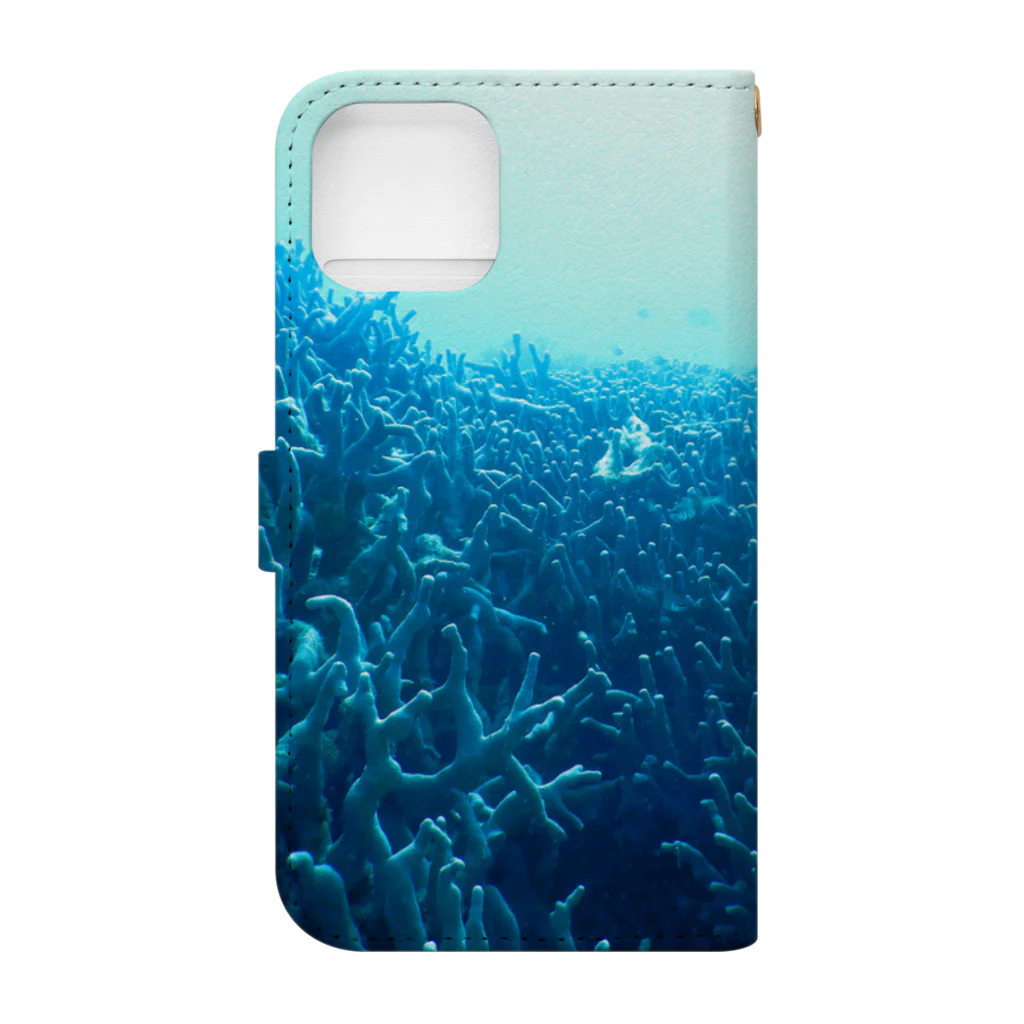 umin0nakaの青い珊瑚礁 Book-Style Smartphone Case :back