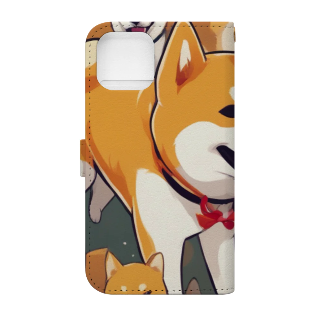 Ricky-Rickyの元気な柴犬 Book-Style Smartphone Case :back