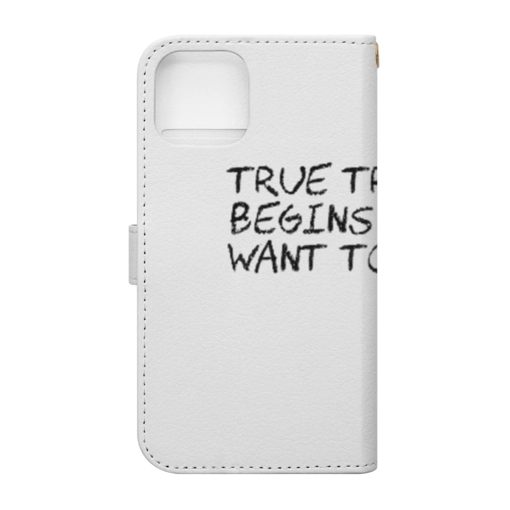 muscle_0419の真のトレーニングは、やめたいと思ったときから始まる Book-Style Smartphone Case :back