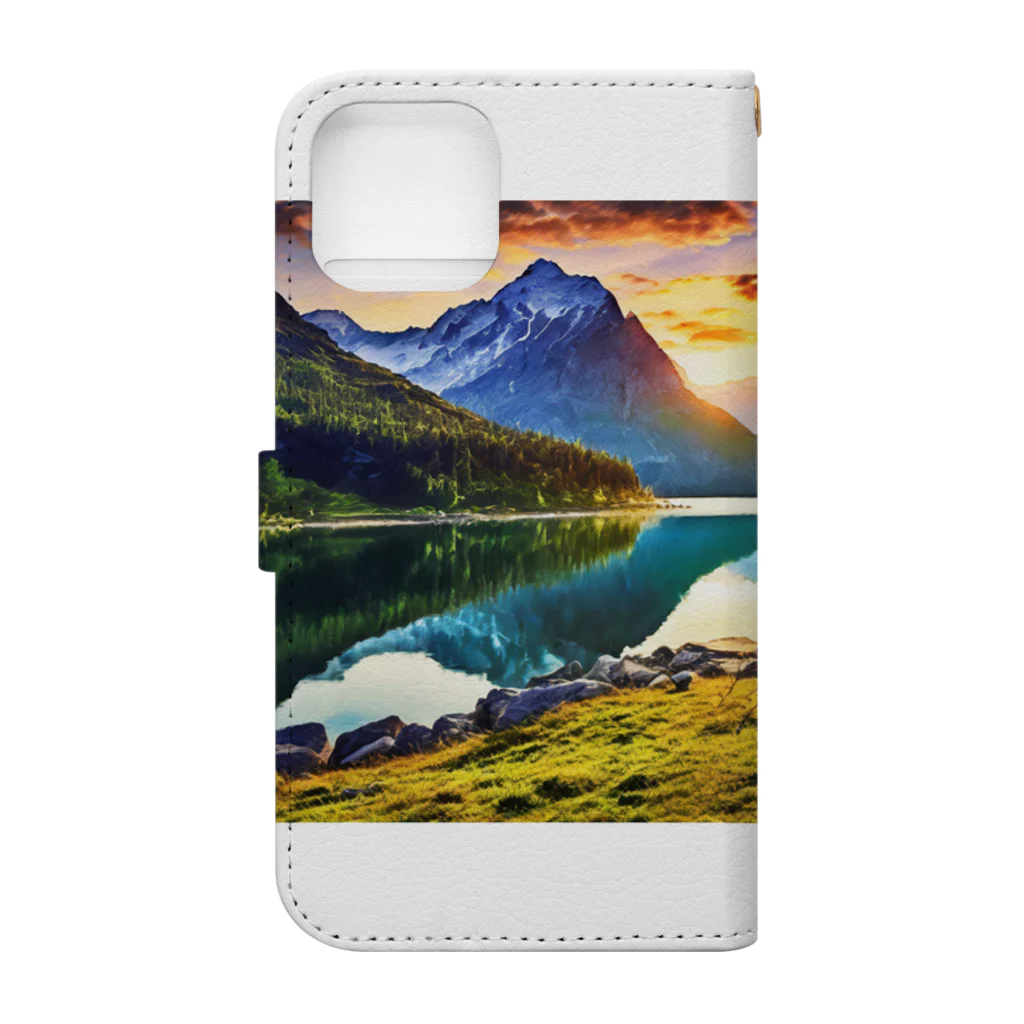 Kz_25@アウトドアーのキャンプファッション -Sunrise- Book-Style Smartphone Case :back