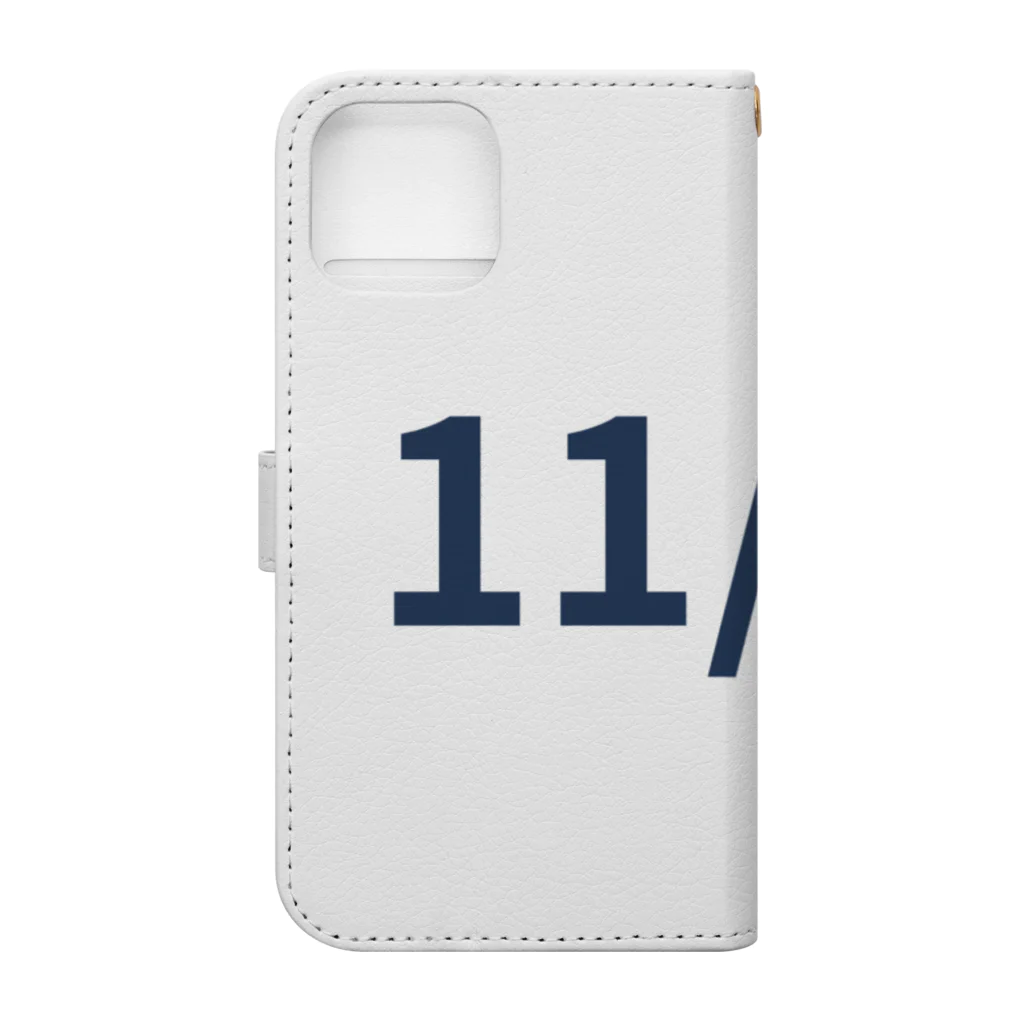 AY-28の日付グッズ　１１/4 バージョン Book-Style Smartphone Case :back