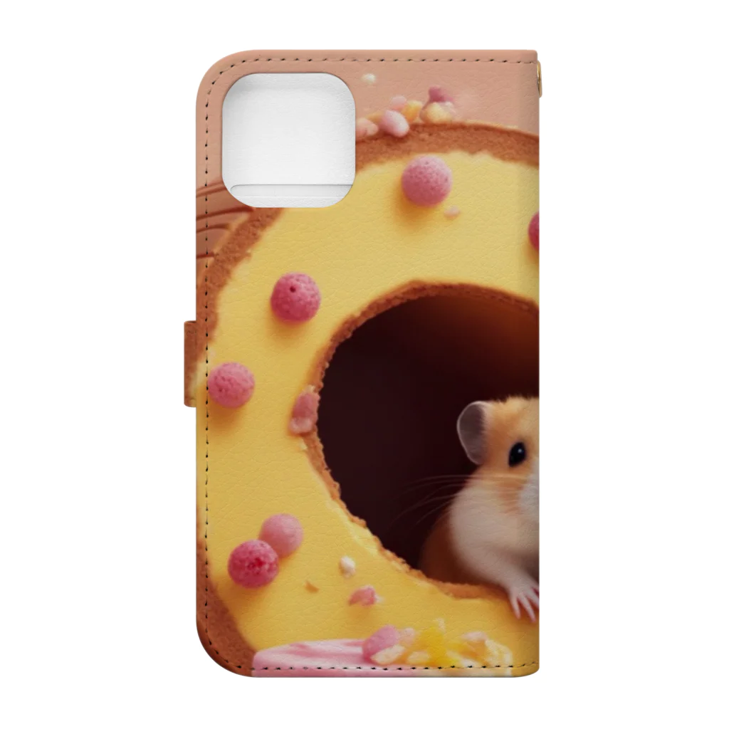 NaROOMのバウムクーヘンの穴 🐹 Book-Style Smartphone Case :back