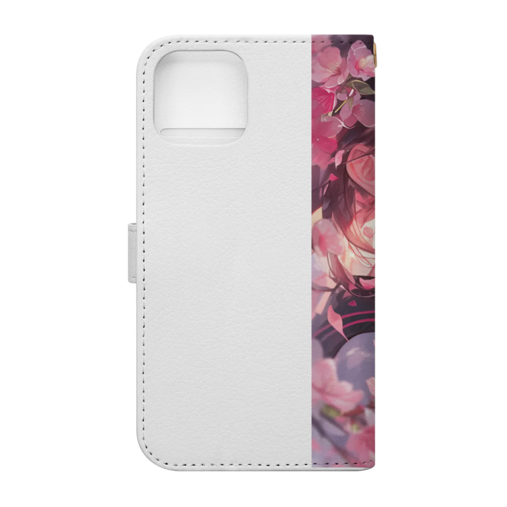 AQUAMETAVERSEの桜と私ラフルール1859 Book-Style Smartphone Case :back