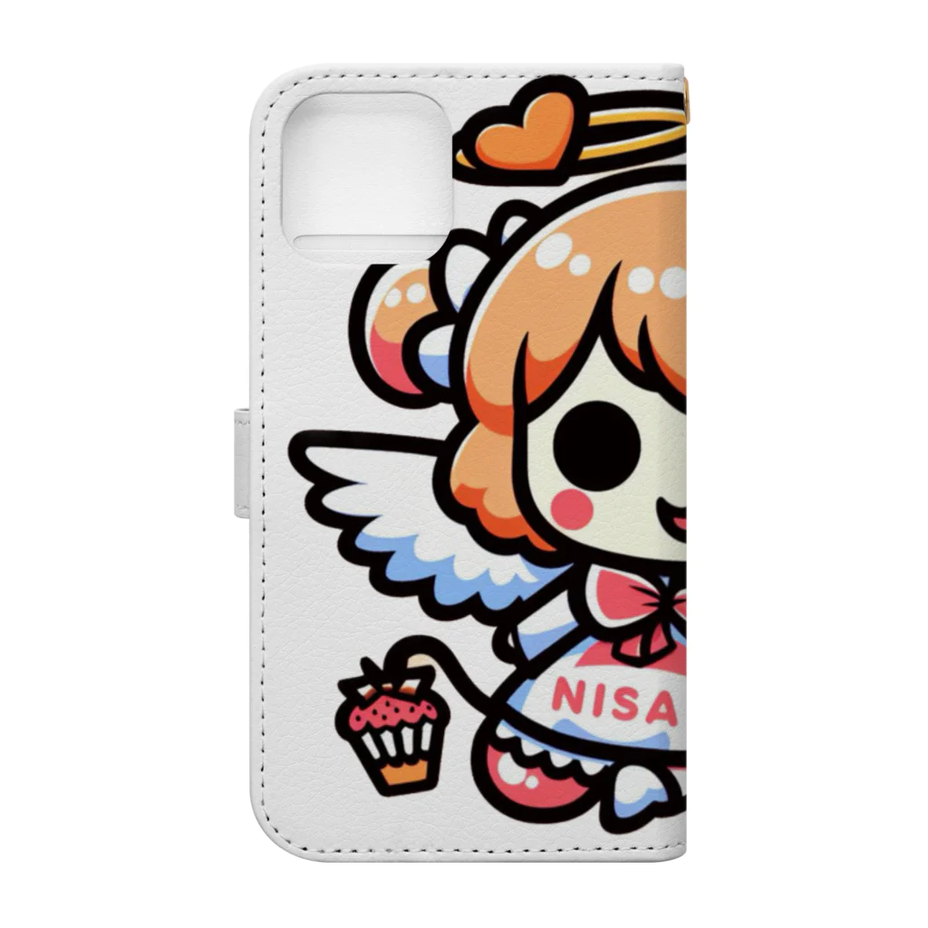 Shakkiri3のNISA（天使と悪魔） Book-Style Smartphone Case :back