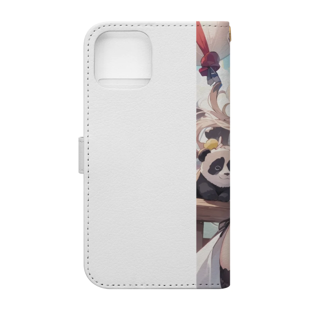 vitamin-powerの癒しのパンダ姉さん Book-Style Smartphone Case :back