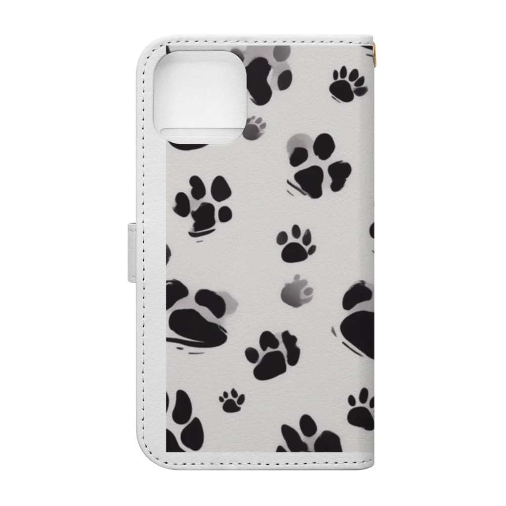 satoimo_96の猫　肉球　かわいい Book-Style Smartphone Case :back