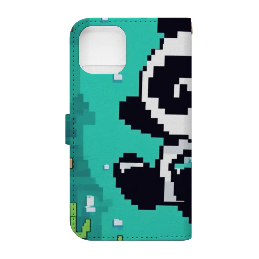 Smile Pop Artの水中パンダ Book-Style Smartphone Case :back