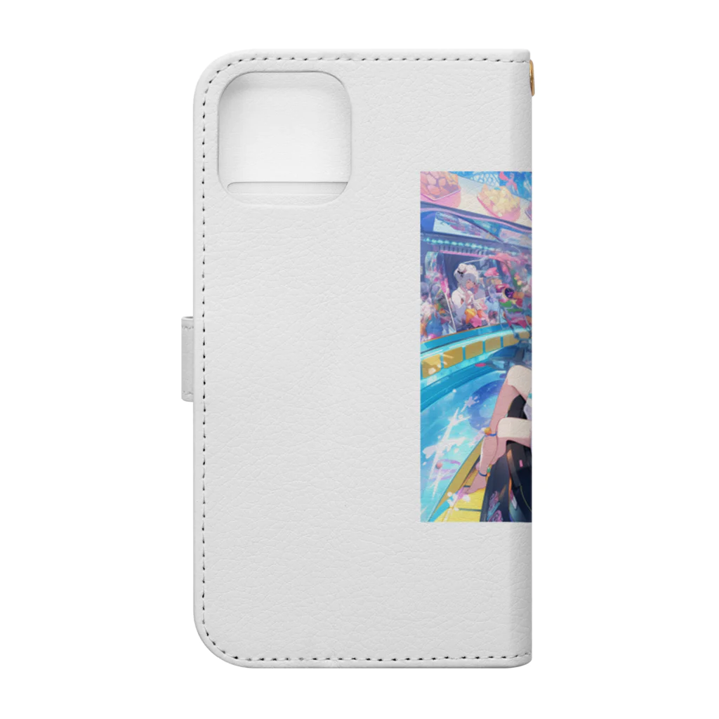 AQUAMETAVERSEのシ一バラダイスで遊ぼう　クニちゃん　2496 Book-Style Smartphone Case :back