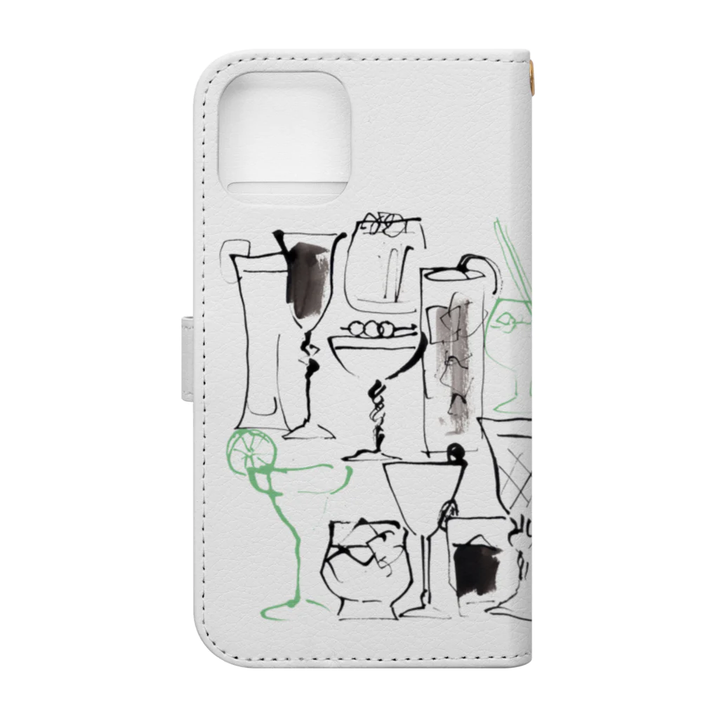 miyuki ohashi goods shopのDrinks Book-Style Smartphone Case :back