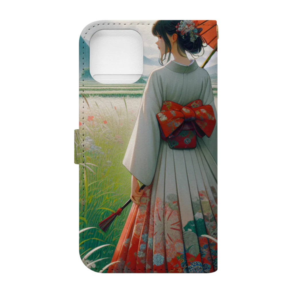 ぷの大和撫子 Book-Style Smartphone Case :back